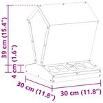 Petshop - Accesorii petshop - Castroane si adapatori - Feeder pentru pui Negru 30 x 30 x 39 cm Otel Laminat la Rece - Infinity.ro