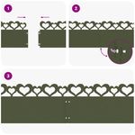 Casa si Gradina - Gradina si terasa - Garduri, panouri si accesorii - Borduri pentru gazon 30 pcs Verde masliniu 103 x 0,05 x 22 cm - Infinity.ro