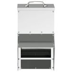 Petshop - Accesorii petshop - Castroane si adapatori - Feeder pentru pui Argintiu 20 x 25 x 35 cm Otel Galvanizat - Infinity.ro