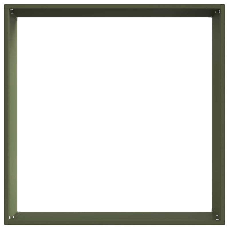 Casa si Gradina - Gradina si terasa - Garduri, panouri si accesorii - Margine pentru gazon 6 pcs Verde masliniu 50 x 50 x 13 cm Otel - Infinity.ro