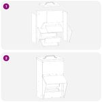 Petshop - Accesorii petshop - Castroane si adapatori - Feeder pentru pui Argintiu 20 x 25 x 35 cm Otel Galvanizat - Infinity.ro