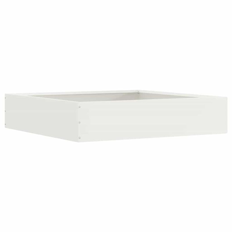 Casa si Gradina - Gradina si terasa - Garduri, panouri si accesorii - Margine pentru gazon 6 pcs Alb 60 x 60 x 13 cm Otel - Infinity.ro