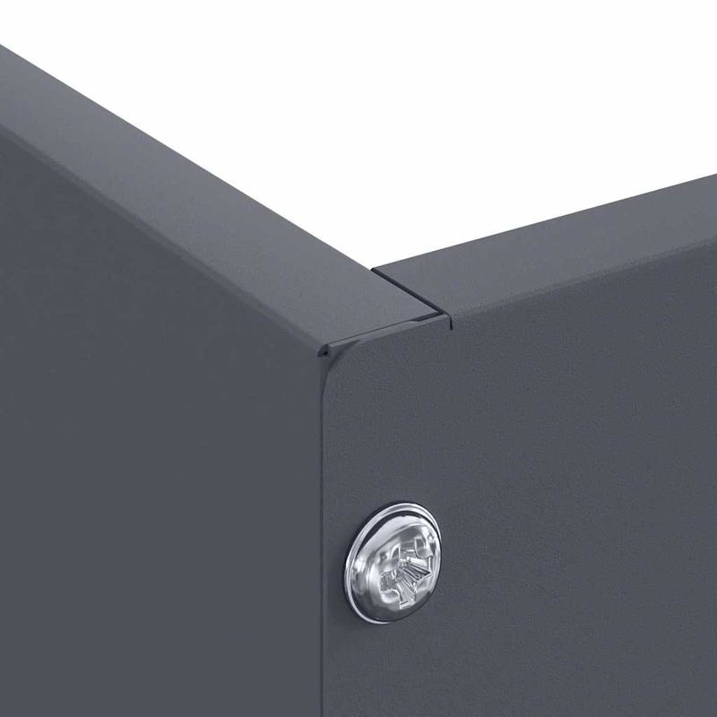 Casa si Gradina - Gradina si terasa - Garduri, panouri si accesorii - Margine pentru gazon 6 pcs Antracit 60 x 60 x 13 cm Otel - Infinity.ro