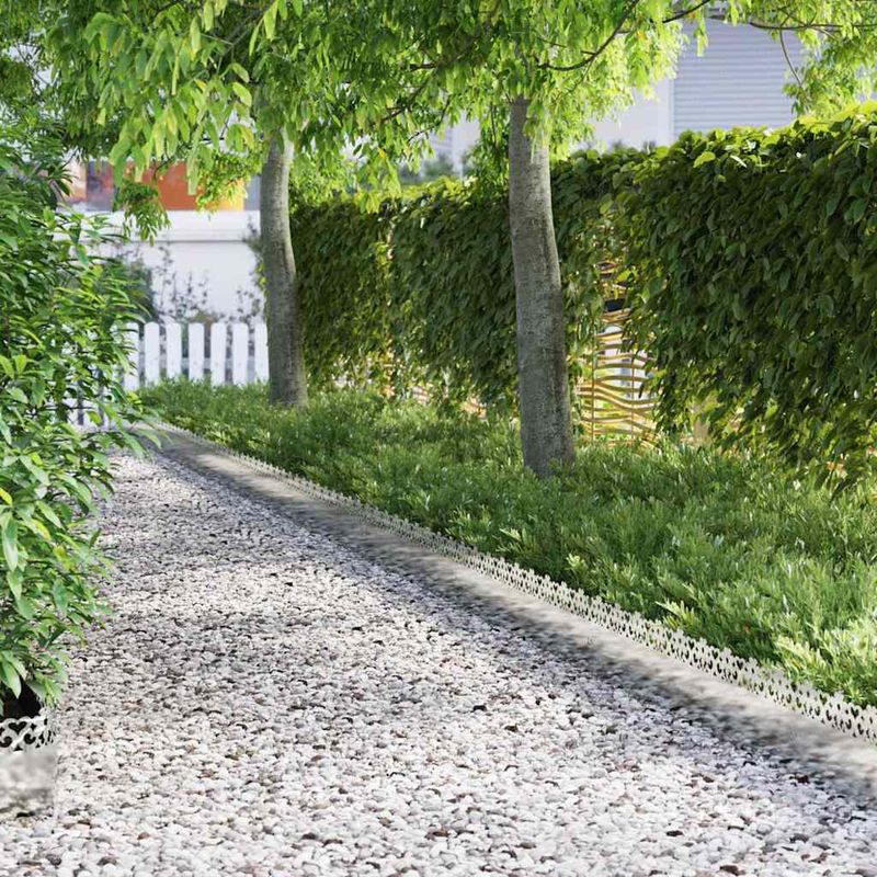 Casa si Gradina - Gradina si terasa - Garduri, panouri si accesorii - Borduri pentru gazon 20 pcs Argintiu 103 x 0,05 x 22 cm - Infinity.ro