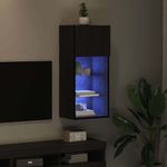 Casa si Gradina - Mobilier - Comode si corpuri - Comode - Sistem de TV montat pe perete Stejar Negru 40,5 x 30 x 90 cm - Infinity.ro