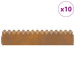 Casa si Gradina - Gradina si terasa - Garduri, panouri si accesorii - Borduri pentru gazon 10 pcs Ruginit 103 x 0,05 x 22 cm - Infinity.ro