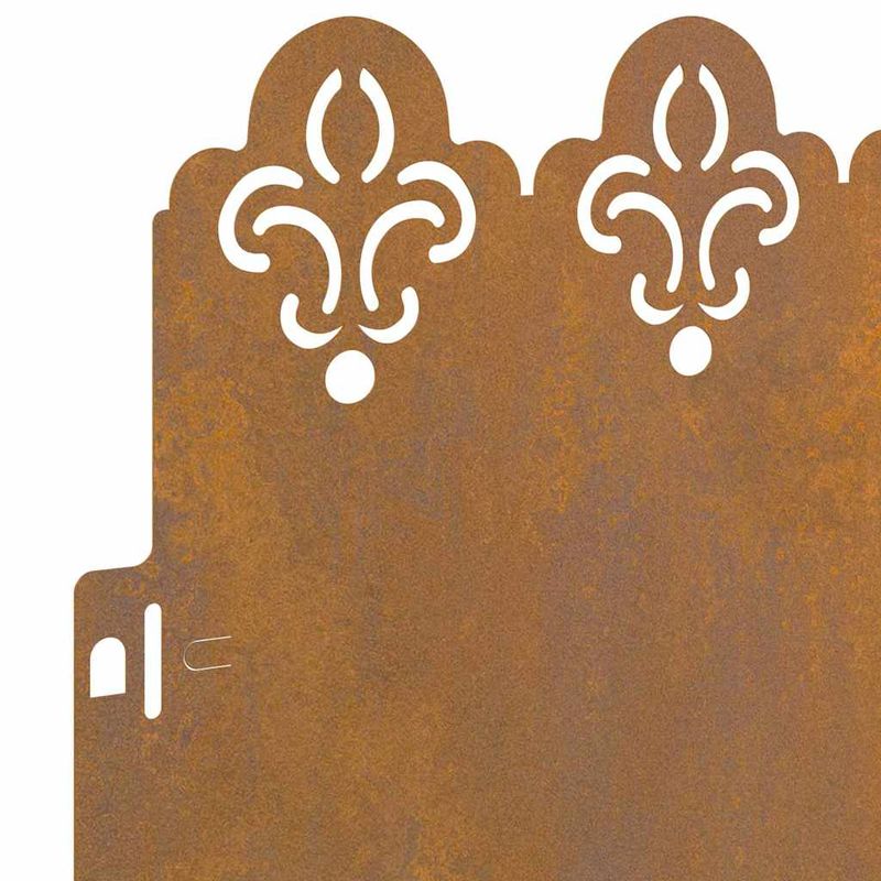 Casa si Gradina - Gradina si terasa - Garduri, panouri si accesorii - Borduri pentru gazon 10 pcs Ruginit 103 x 0,05 x 22 cm - Infinity.ro