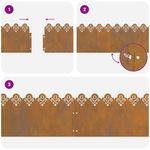 Casa si Gradina - Gradina si terasa - Garduri, panouri si accesorii - Borduri pentru gazon 10 pcs Ruginit 103 x 0,05 x 22 cm - Infinity.ro