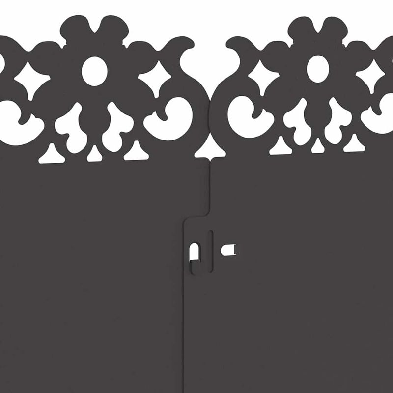 Casa si Gradina - Gradina si terasa - Garduri, panouri si accesorii - Borduri pentru gazon 20 pcs Negru 103 x 0,05 x 22 cm Otel - Infinity.ro