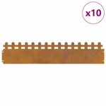 Casa si Gradina - Gradina si terasa - Garduri, panouri si accesorii - Borduri pentru gazon 10 pcs Ruginit 103 x 0,05 x 22 cm - Infinity.ro