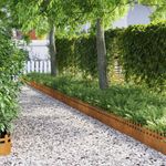 Casa si Gradina - Gradina si terasa - Garduri, panouri si accesorii - Borduri pentru gazon 10 pcs Ruginit 103 x 0,05 x 22 cm - Infinity.ro