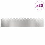 Casa si Gradina - Gradina si terasa - Garduri, panouri si accesorii - Borduri pentru gazon 20 pcs Argintiu 103 x 0,05 x 22 cm - Infinity.ro