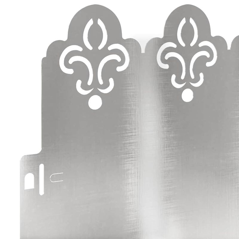 Casa si Gradina - Gradina si terasa - Garduri, panouri si accesorii - Borduri pentru gazon 20 pcs Argintiu 103 x 0,05 x 22 cm - Infinity.ro