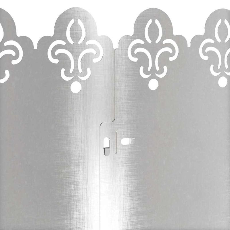 Casa si Gradina - Gradina si terasa - Garduri, panouri si accesorii - Borduri pentru gazon 20 pcs Argintiu 103 x 0,05 x 22 cm - Infinity.ro