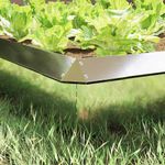 Casa si Gradina - Gradina si terasa - Garduri, panouri si accesorii - Gard pentru melci 4 pcs Argintiu 13,5 x 13,5 x 25 cm - Infinity.ro