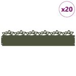 Casa si Gradina - Gradina si terasa - Garduri, panouri si accesorii - Borduri pentru gazon 20 pcs Verde masliniu 103 x 0,05 x 22 cm - Infinity.ro