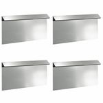 Casa si Gradina - Gradina si terasa - Garduri, panouri si accesorii - Gard pentru melci 4 pcs Argintiu 50 x 3,5 x 25 cm - Infinity.ro