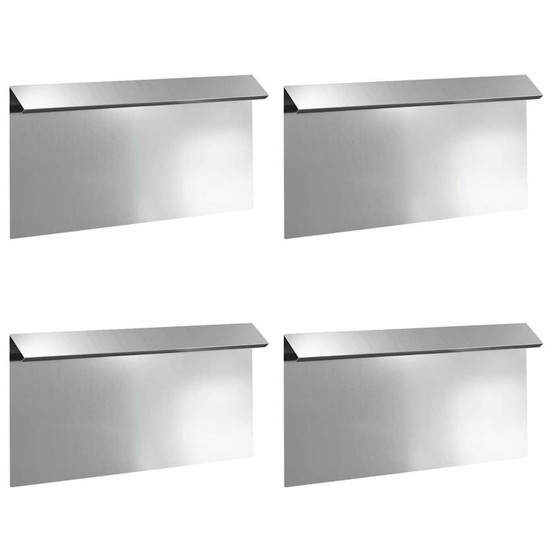 Casa si Gradina - Gradina si terasa - Garduri, panouri si accesorii - Gard pentru melci 4 pcs Argintiu 50 x 3,5 x 25 cm - Infinity.ro