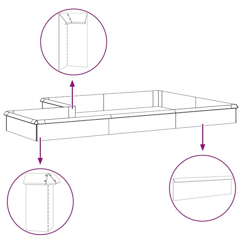 Casa si Gradina - Gradina si terasa - Garduri, panouri si accesorii - Gard pentru melci 4 pcs Argintiu 50 x 3,5 x 25 cm - Infinity.ro