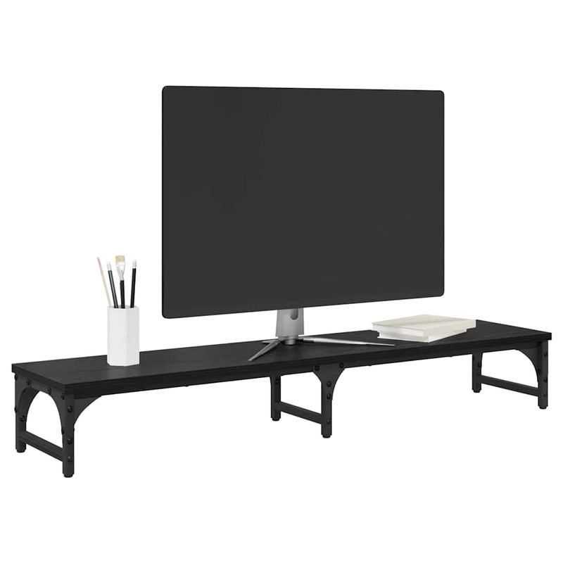 Laptop, Telefoane si Tablete - Laptopuri si accesorii - Accesorii Laptop - Standuri/Coolere notebook - Suport pentru monitor Stejar Negru 105 x 23 x 15,5 cm - Infinity.ro