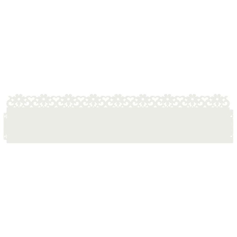 Casa si Gradina - Gradina si terasa - Garduri, panouri si accesorii - Borduri pentru gazon 20 pcs Alb 103 x 0,05 x 22 cm Otel - Infinity.ro