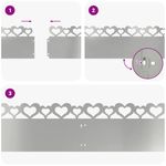 Casa si Gradina - Gradina si terasa - Garduri, panouri si accesorii - Borduri pentru gazon 30 pcs Argintiu 103 x 0,05 x 22 cm - Infinity.ro