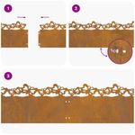 Casa si Gradina - Gradina si terasa - Garduri, panouri si accesorii - Borduri pentru gazon 20 pcs Ruginit 103 x 0,05 x 22 cm - Infinity.ro