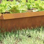 Casa si Gradina - Gradina si terasa - Garduri, panouri si accesorii - Gard pentru melci 16 pcs Ruginit 100 x 3,5 x 25 cm - Infinity.ro