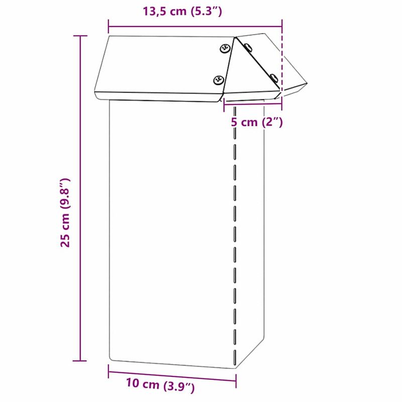 Casa si Gradina - Gradina si terasa - Garduri, panouri si accesorii - Gard pentru melci Argintiu 13,5 x 13,5 x 25 cm Otel inoxidabil - Infinity.ro