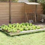 Casa si Gradina - Gradina si terasa - Garduri, panouri si accesorii - Gard pentru melci 16 pcs Argintiu 50 x 3,5 x 25 cm - Infinity.ro