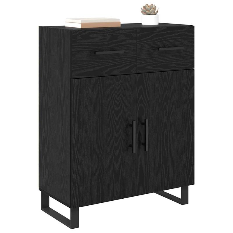 Casa si Gradina - Mobilier - Comode si corpuri - Comode - Bufet cu sertar Stejar Negru 69,5 x 34 x 90 cm Lemn compozit - Infinity.ro