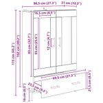 Casa si Gradina - Mobilier - Comode si corpuri - Corpuri bucatarie - Bufet Corona Lemn Vechi 69,5 x 31 x 115 cm Lemn compozit - Infinity.ro