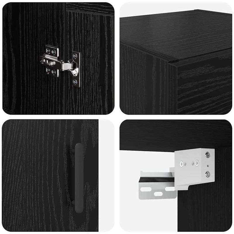 Casa si Gradina - Mobilier - Comode si corpuri - Comode - Dulap montat pe perete Stejar Negru 34,5 x 34 x 90 cm - Infinity.ro