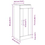 Casa si Gradina - Mobilier - Comode si corpuri - Comode - Dulap montat pe perete Stejar Negru 34,5 x 34 x 90 cm - Infinity.ro