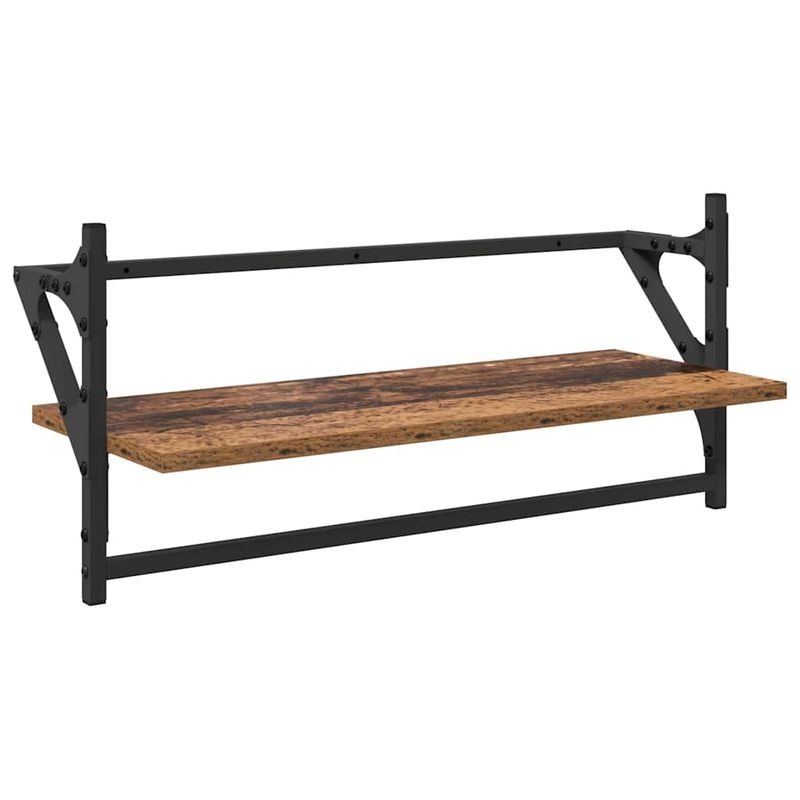 Casa si Gradina - Mobilier - Biblioteci si rafturi - Rafturi - Set rafturi de perete cu raft 6 pcs Lemn Vechi 100 x 25 x 30 cm - Infinity.ro