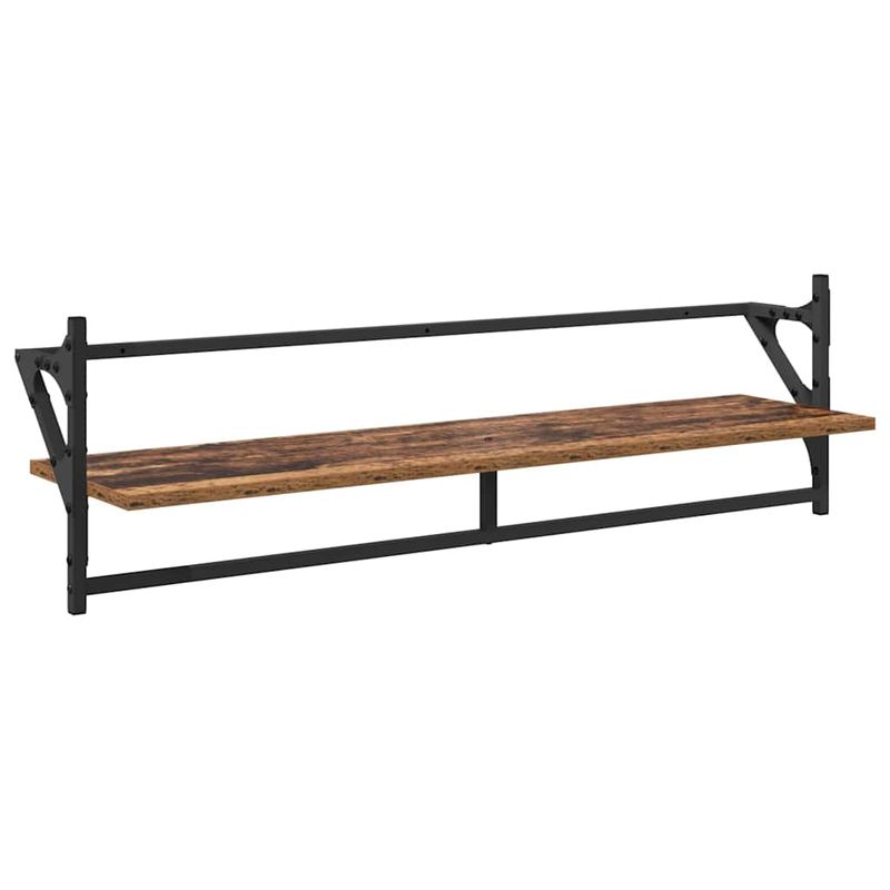 Casa si Gradina - Mobilier - Biblioteci si rafturi - Rafturi - Set rafturi de perete cu raft 6 pcs Lemn Vechi 100 x 25 x 30 cm - Infinity.ro