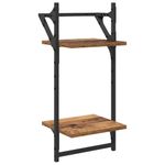 Casa si Gradina - Mobilier - Biblioteci si rafturi - Rafturi - Set rafturi de perete cu raft 6 pcs Lemn Vechi 100 x 25 x 30 cm - Infinity.ro