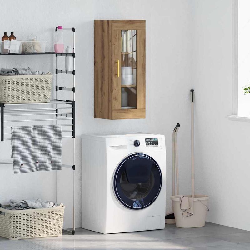 Casa si Gradina - Mobilier - Comode si corpuri - Comode - Dulap montat pe perete Stejar Artizanal 34,5 x 34 x 90 cm - Infinity.ro