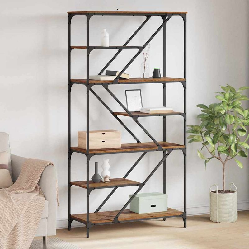 Casa si Gradina - Mobilier - Biblioteci si rafturi - Biblioteci - Raft pentru carti Lemn Vechi 91 x 36 x 176 cm Lemn compozit - Infinity.ro
