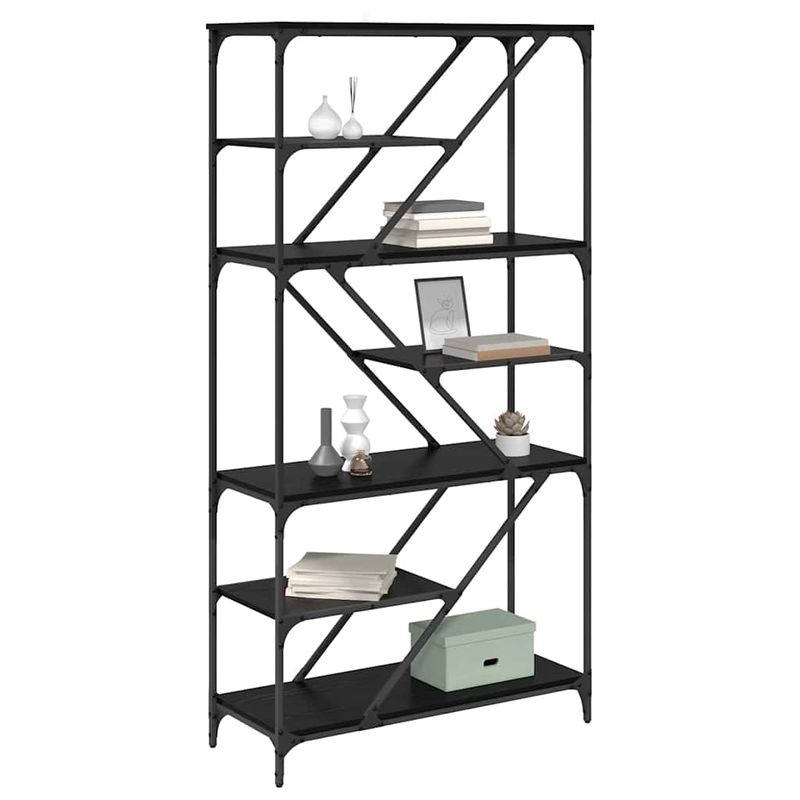 Casa si Gradina - Mobilier - Biblioteci si rafturi - Biblioteci - Raft pentru carti Stejar Negru 91 x 36 x 176 cm Lemn compozit - Infinity.ro