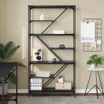 Casa si Gradina - Mobilier - Biblioteci si rafturi - Biblioteci - Raft pentru carti Stejar Negru 91 x 36 x 176 cm Lemn compozit - Infinity.ro