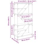 Casa si Gradina - Mobilier - Biblioteci si rafturi - Biblioteci - Raft pentru carti Stejar Negru 91 x 36 x 176 cm Lemn compozit - Infinity.ro