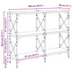 Casa si Gradina - Mobilier - Comode si corpuri - Noptiere - Masa de consola Stejar Negru 100 x 28 x 80,5 cm Lemn compozit - Infinity.ro