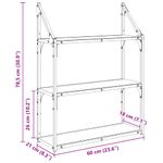 Casa si Gradina - Mobilier - Biblioteci si rafturi - Rafturi - Raft de perete Stejar Artizanal 60 x 21 x 78,5 cm Lemn compozit - Infinity.ro