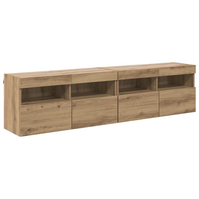 Casa si Gradina - Mobilier - Comode si corpuri - Comode - Dulapuri pentru TV 2 pcs Stejar Artizanal 80 x 30 x 40 cm - Infinity.ro