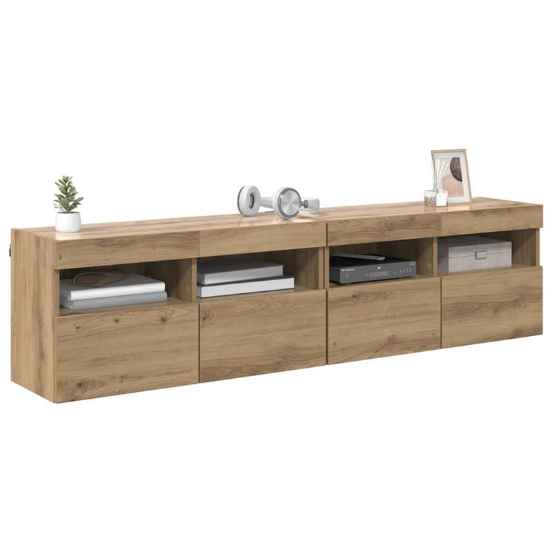 Casa si Gradina - Mobilier - Comode si corpuri - Comode - Dulapuri pentru TV 2 pcs Stejar Artizanal 80 x 30 x 40 cm - Infinity.ro