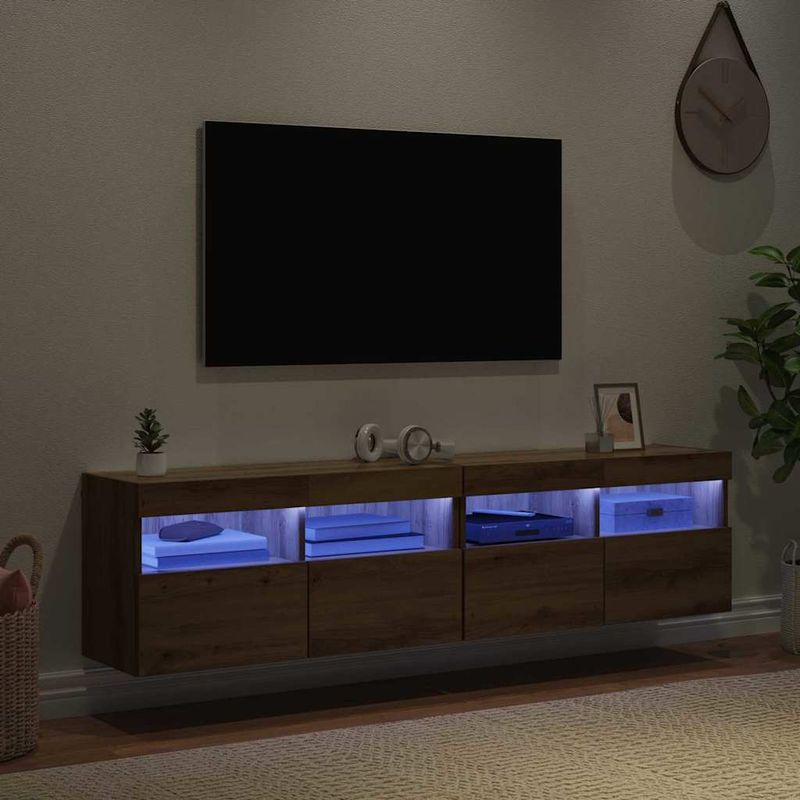 Casa si Gradina - Mobilier - Comode si corpuri - Comode - Dulapuri pentru TV 2 pcs Stejar Artizanal 80 x 30 x 40 cm - Infinity.ro