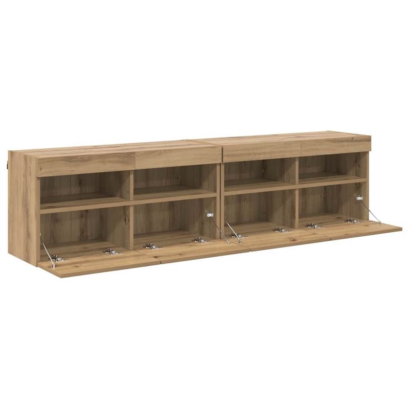 Casa si Gradina - Mobilier - Comode si corpuri - Comode - Dulapuri pentru TV 2 pcs Stejar Artizanal 80 x 30 x 40 cm - Infinity.ro