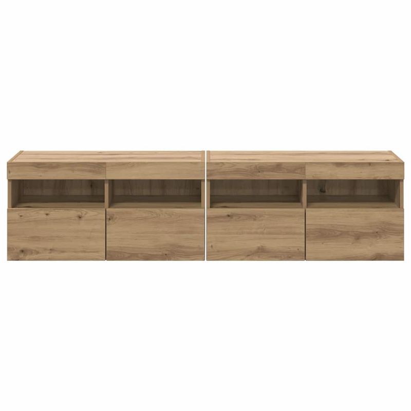 Casa si Gradina - Mobilier - Comode si corpuri - Comode - Dulapuri pentru TV 2 pcs Stejar Artizanal 80 x 30 x 40 cm - Infinity.ro
