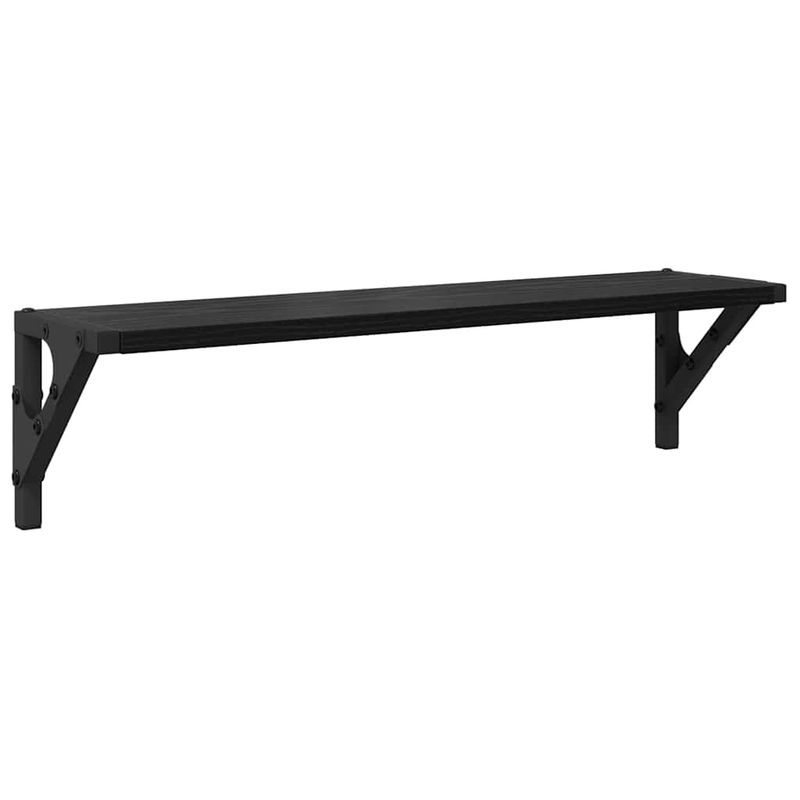 Casa si Gradina - Mobilier - Biblioteci si rafturi - Rafturi - Semele de perete cu raft 2 pcs Stejar Negru 60 x 15 x 15,5 cm - Infinity.ro